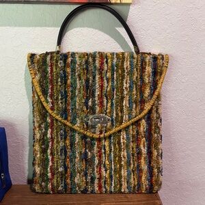 Jerry Terrence’s Original Carpet Bag Multicolor Woven Hand Bag